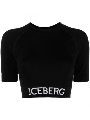 T-shirt con stampa Iceberg nero