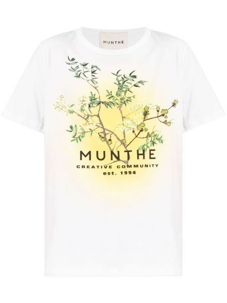 Tričko s potiskem Munthe bílé