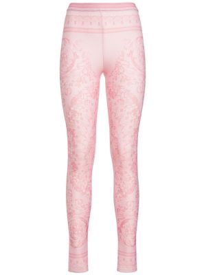 Leggings cu imagine Versace roz