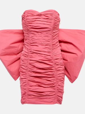 Mini vestido con lazo con volantes Rotate Birger Christensen rosa