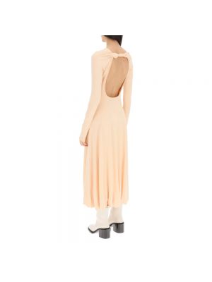 Sukienka midi z otwartymi plecami Jil Sander różowa
