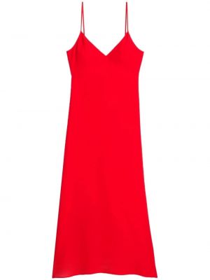 Bombažna koktejl obleka Ami Paris rdeča