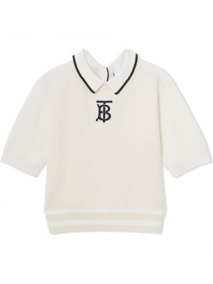 Strikket topp for jenter Burberry Kids hvit