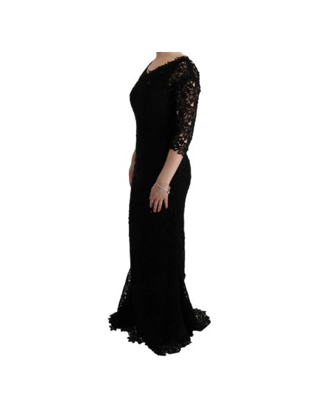 Vestido de cuero Dolce & Gabbana negro
