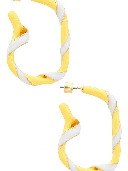 Boucles d'oreilles à boucle Emma Pills jaune