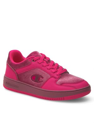 Sneakerși de catifea Champion roz