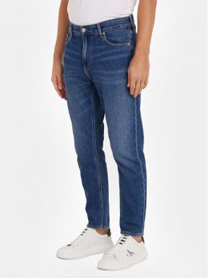Дънки straight leg Calvin Klein Jeans синьо