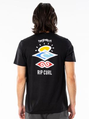 Tričko s potiskem Rip Curl černé