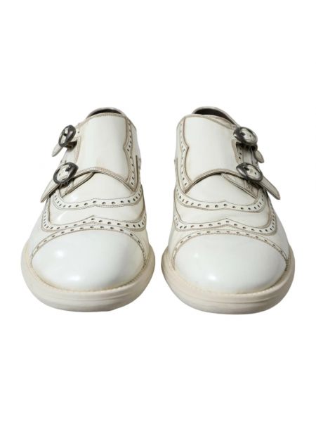 Zapatos derby de cuero Dolce & Gabbana blanco