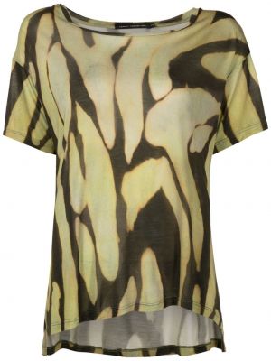 T-shirt a quadri con stampa camouflage Lenny Niemeyer verde