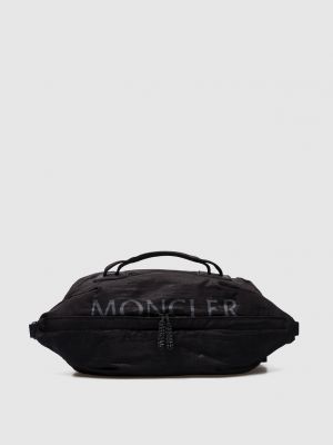 Поясная сумка с принтом Moncler черная