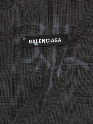 Gyapjú viseltes hatású dzseki Balenciaga szürke