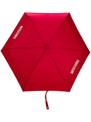 Чадър с принт Moschino червено