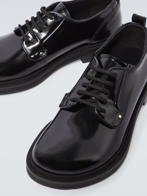 Кожени обувки в стил дерби Ami Paris черно