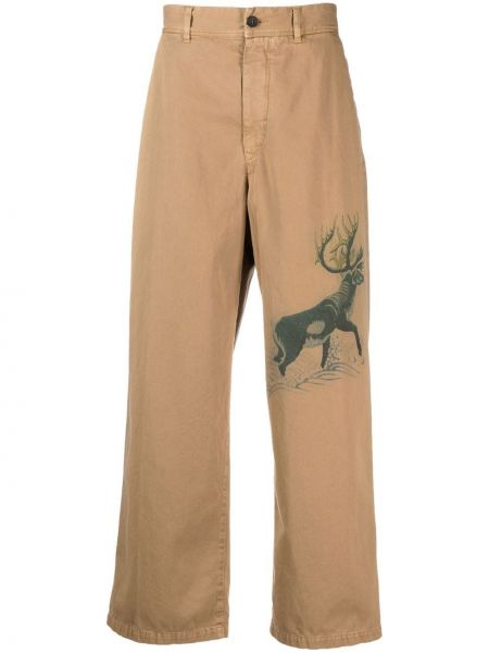 Pantaloni con stampa baggy Incotex beige