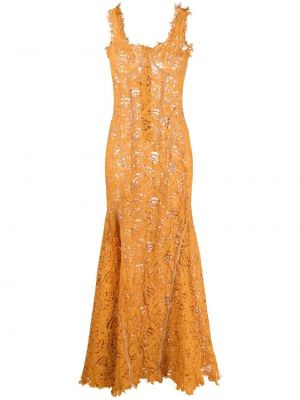 Μάξι φόρεμα Marni πορτοκαλί