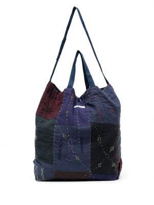 Bavlnená nákupná taška Engineered Garments modrá