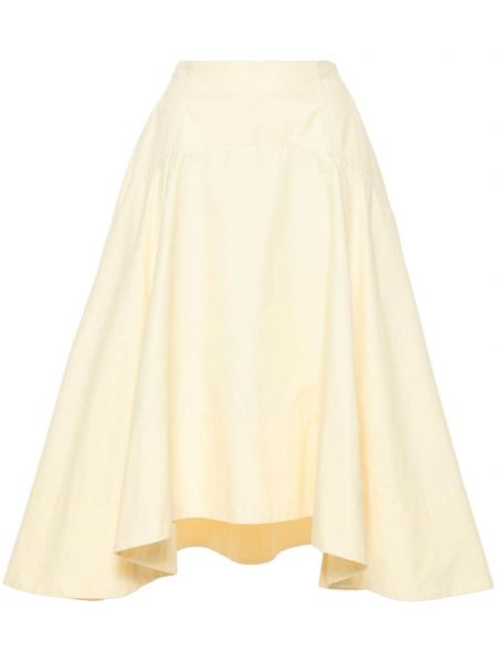 Pamučna suknja Bottega Veneta žuta
