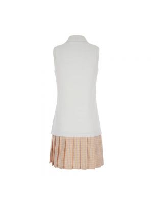 Sukienka mini plisowana Thom Browne biała