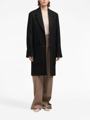 Vlněný kabát Ami Paris černý