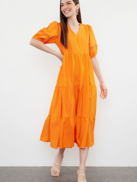Rovné šaty Trendyol oranžová