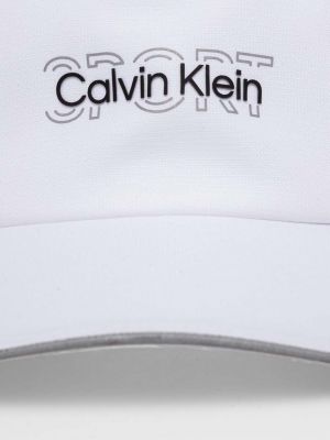 Czapka z daszkiem Calvin Klein Performance biała