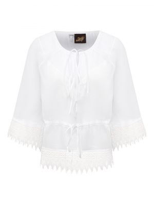 Хлопковая блузка Loewe белая