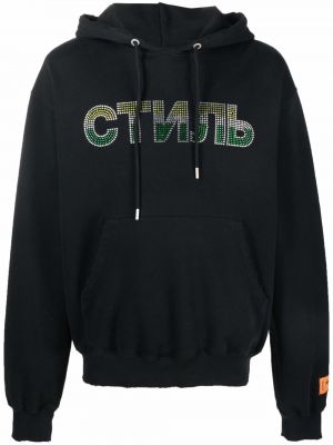 Hoodie mit kristallen Heron Preston schwarz