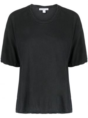 Bavlnené tričko James Perse čierna