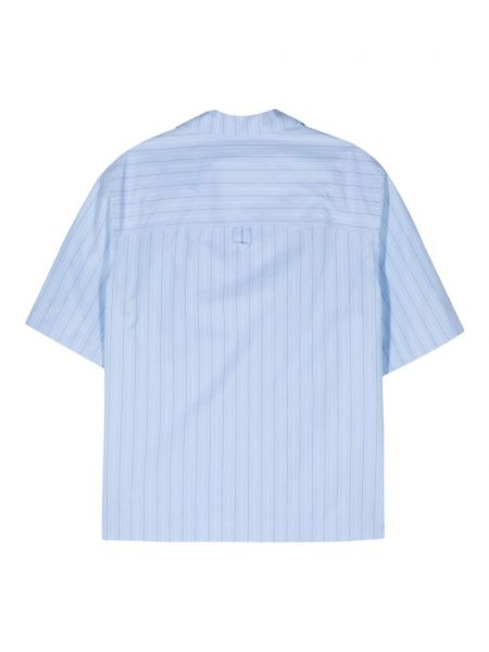 Svītrainas kokvilnas krekls Lardini zils