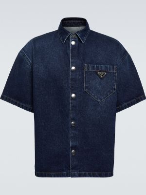 Koszula jeansowa Prada niebieska