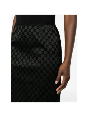 Falda midi Gucci negro