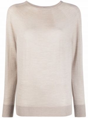 Długi sweter wełniany Gentry Portofino beżowy