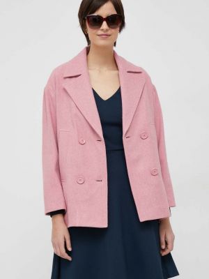 Вълнено палто с изолация Sisley розово