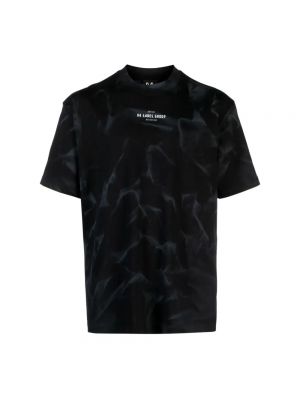 Koszulka bawełniana z nadrukiem 44 Label Group czarna