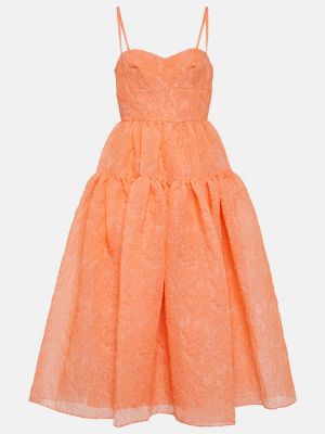 Midi šaty Erdem oranžová