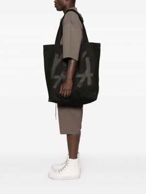 Shopper handtasche aus baumwoll 44 Label Group schwarz