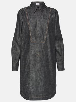 Платье-рубашка Brunello Cucinelli черное