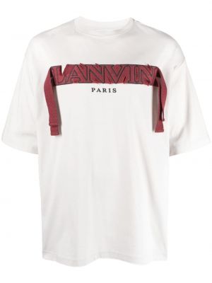 Mežģīņu t-krekls ar izšuvumiem Lanvin