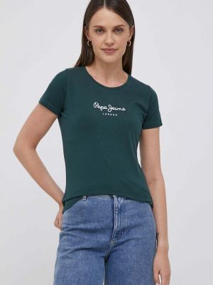 Тениска Pepe Jeans зелено