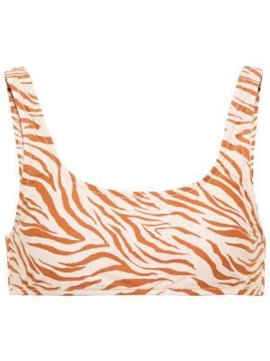 Zebra-print trykt top Reina Olga brun