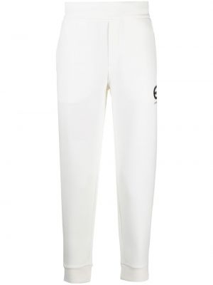 Pantalones de chándal con bordado Emporio Armani blanco