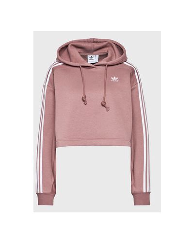 Bluză cu croială lejeră cu glugă Adidas Originals roz
