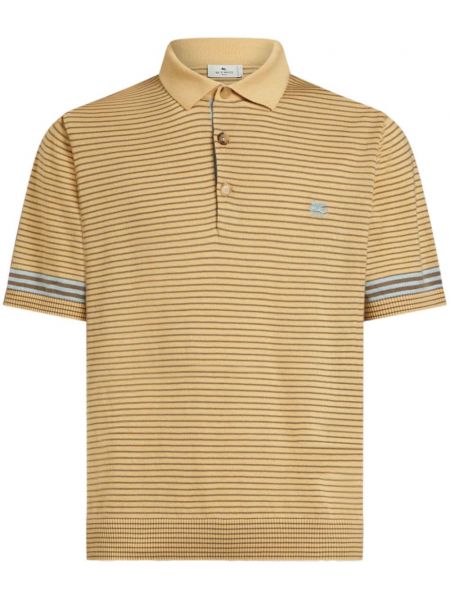 Polo à rayures en tricot Etro jaune