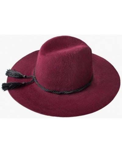 Шляпа с широкими полями Elegant, бордовый