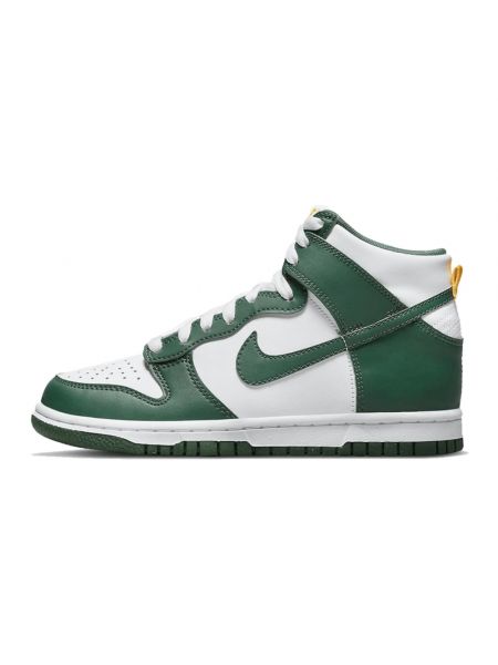 Sneakersy skórzane Nike Dunk zielone