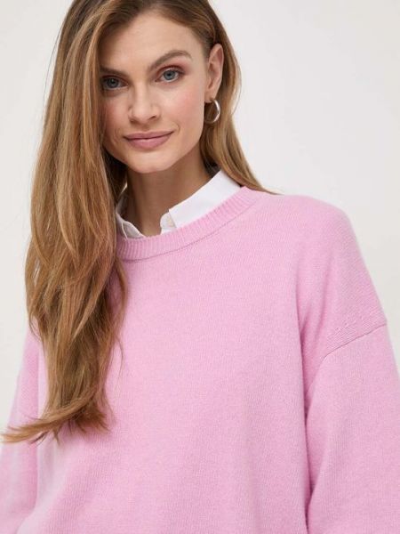 Шерстяной свитер Weekend Max Mara розовый