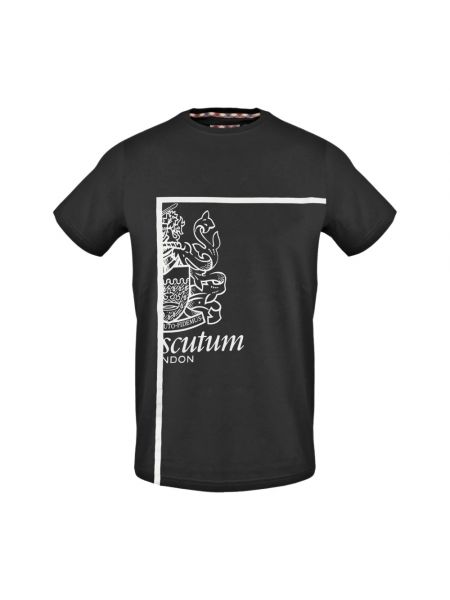 T-shirt mit kurzen ärmeln Aquascutum schwarz