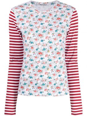 T-shirt en coton à fleurs à imprimé Molly Goddard