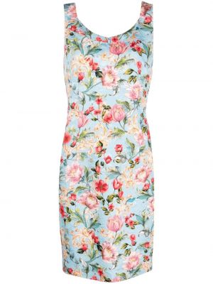 Jacquard floral dress Moschino blå